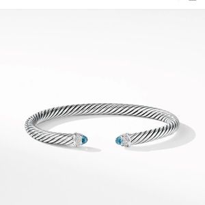 David Yurman Bracelet with Blue Topaz and Diamonds